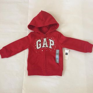 ベビーギャップ(babyGAP)の新品 タグ付き gap パーカー サイズ90 レッド スター(ジャケット/上着)