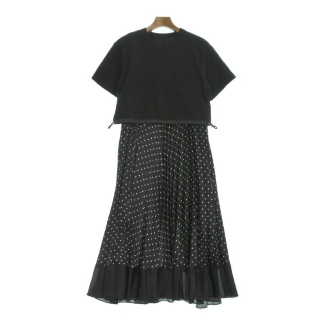 sacai - sacai サカイ ワンピース 1(S位) 黒 【古着】【中古】の sacai - sacai サカイ ワンピース 1(S位) 黒 【古着】【中古】の
