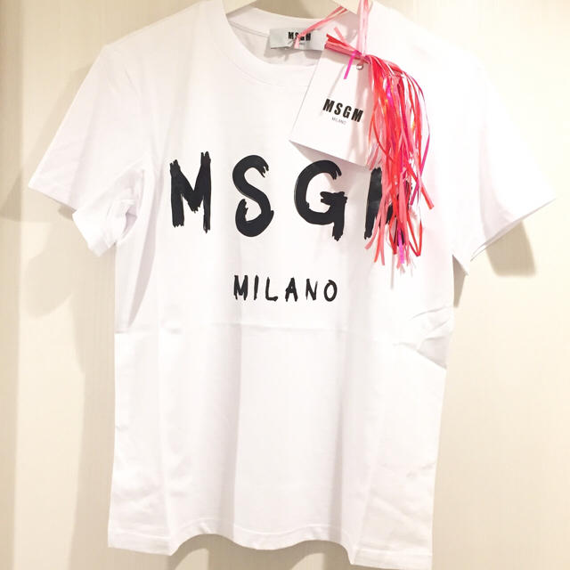 MSGM(エムエスジイエム)の新品未使用【MSGM】プリントロゴT レディース M レディースのトップス(Tシャツ(半袖/袖なし))の商品写真