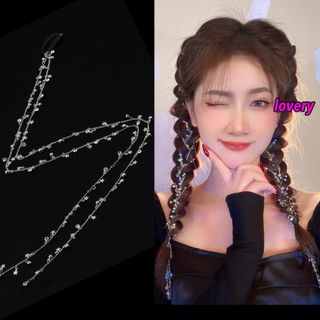 スターチェーン ヘアアクセサリー　ヘアクリップ　キラキラ　髪飾り　時短ヘア　(ヘアピン)