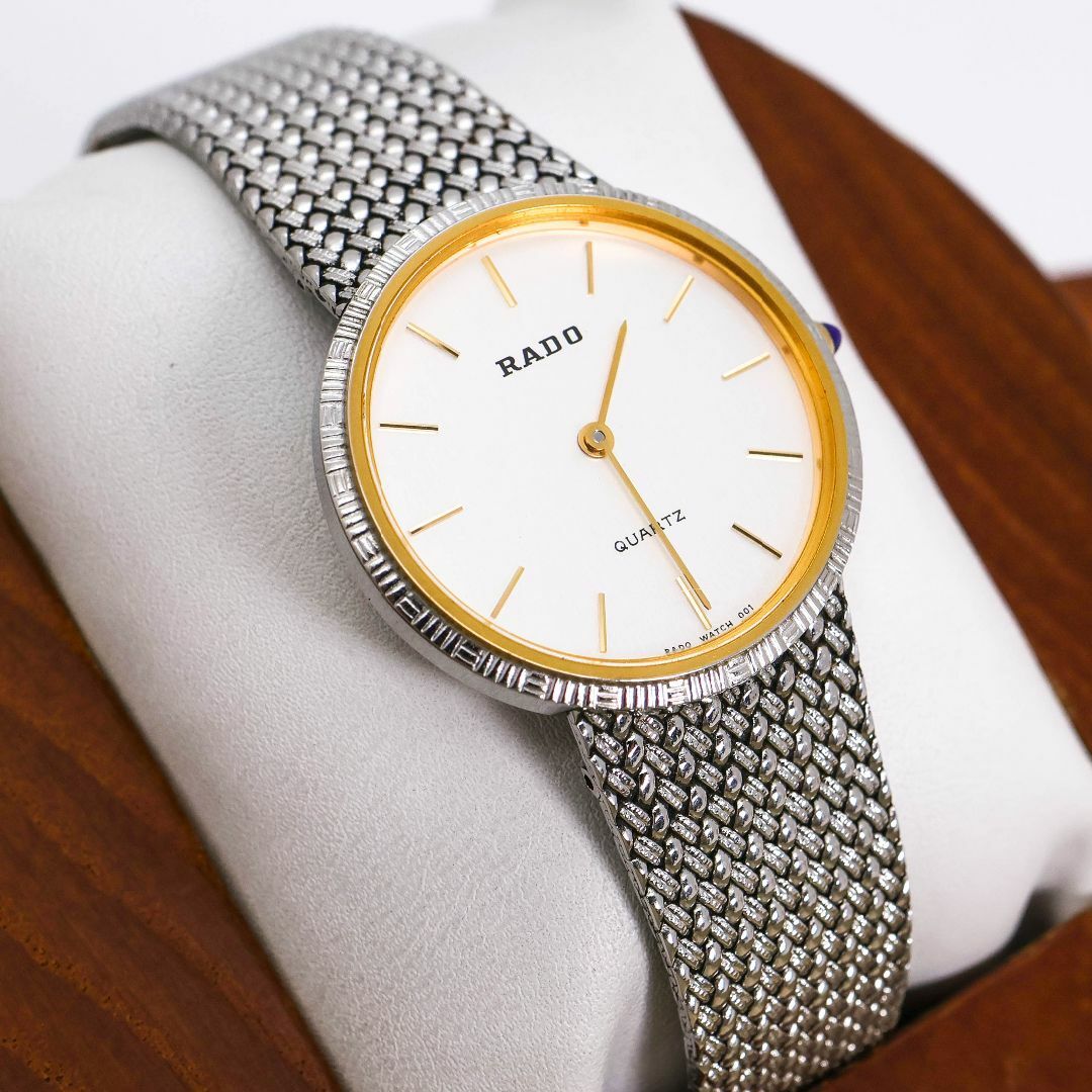 稼働 RADO 腕時計 アンティーク シルバー 新品電池 バングル 395 稼働 RADO 腕時計 アンティーク シルバー 新品電池 バングル 395