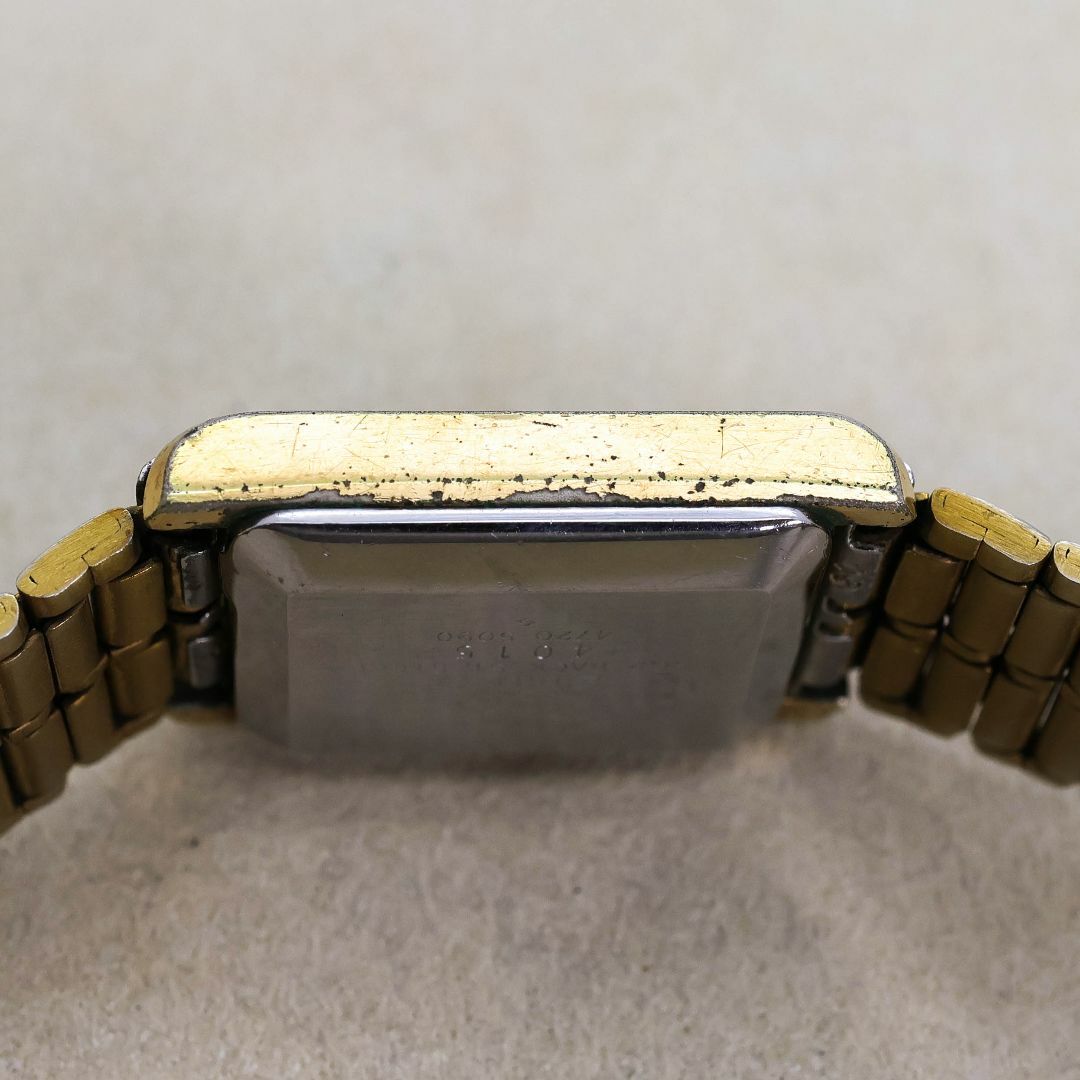 稼働 SEIKO 腕時計 SGP スクエア 水晶マーク ヴィンテージ 389 稼働 SEIKO 腕時計 SGP スクエア 水晶マーク ヴィンテージ 389