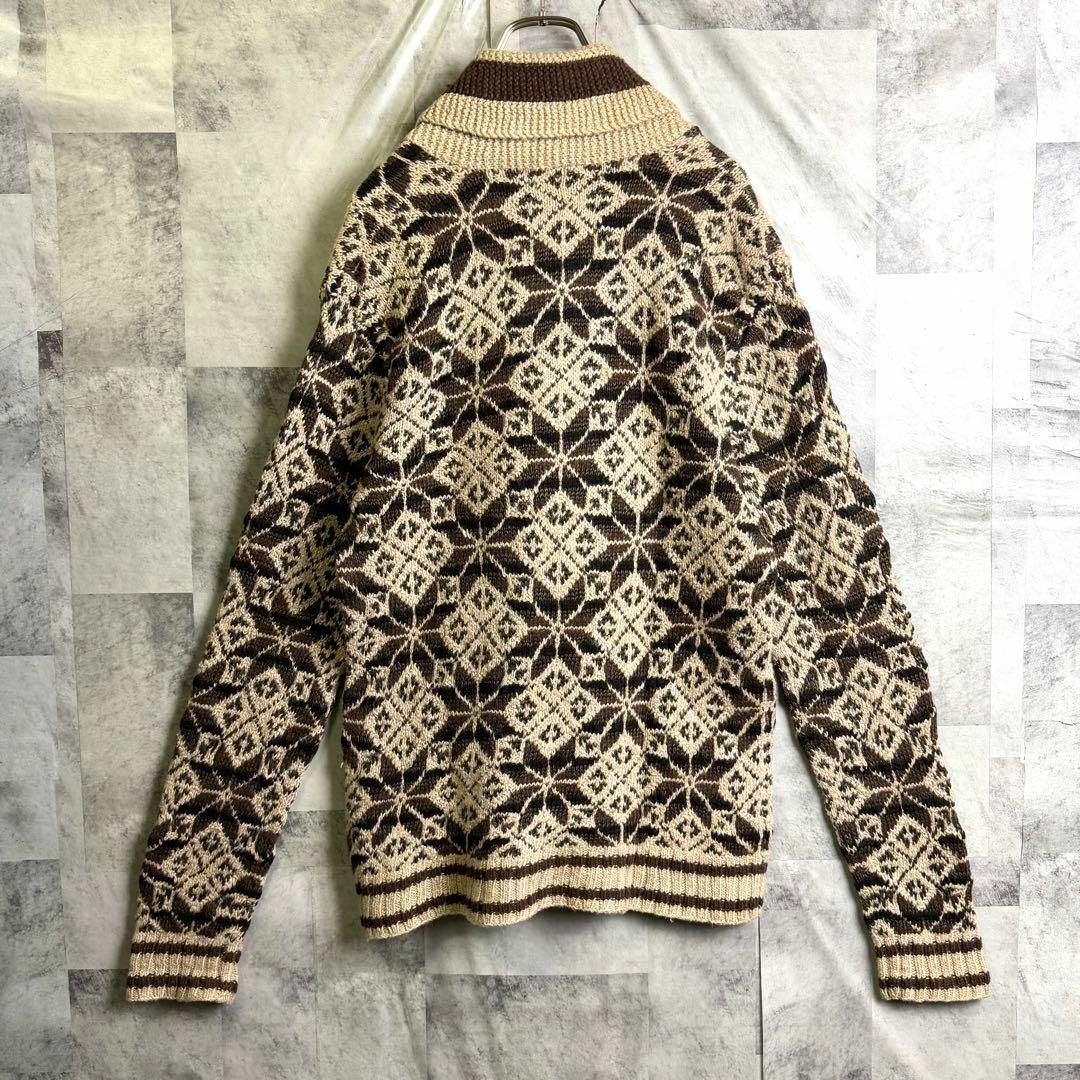 RRL - 希少 美品 ダブルアールエル 総柄 シルク混 ハンドニット RRL - 希少 美品 ダブルアールエル 総柄 シルク混 ハンドニット