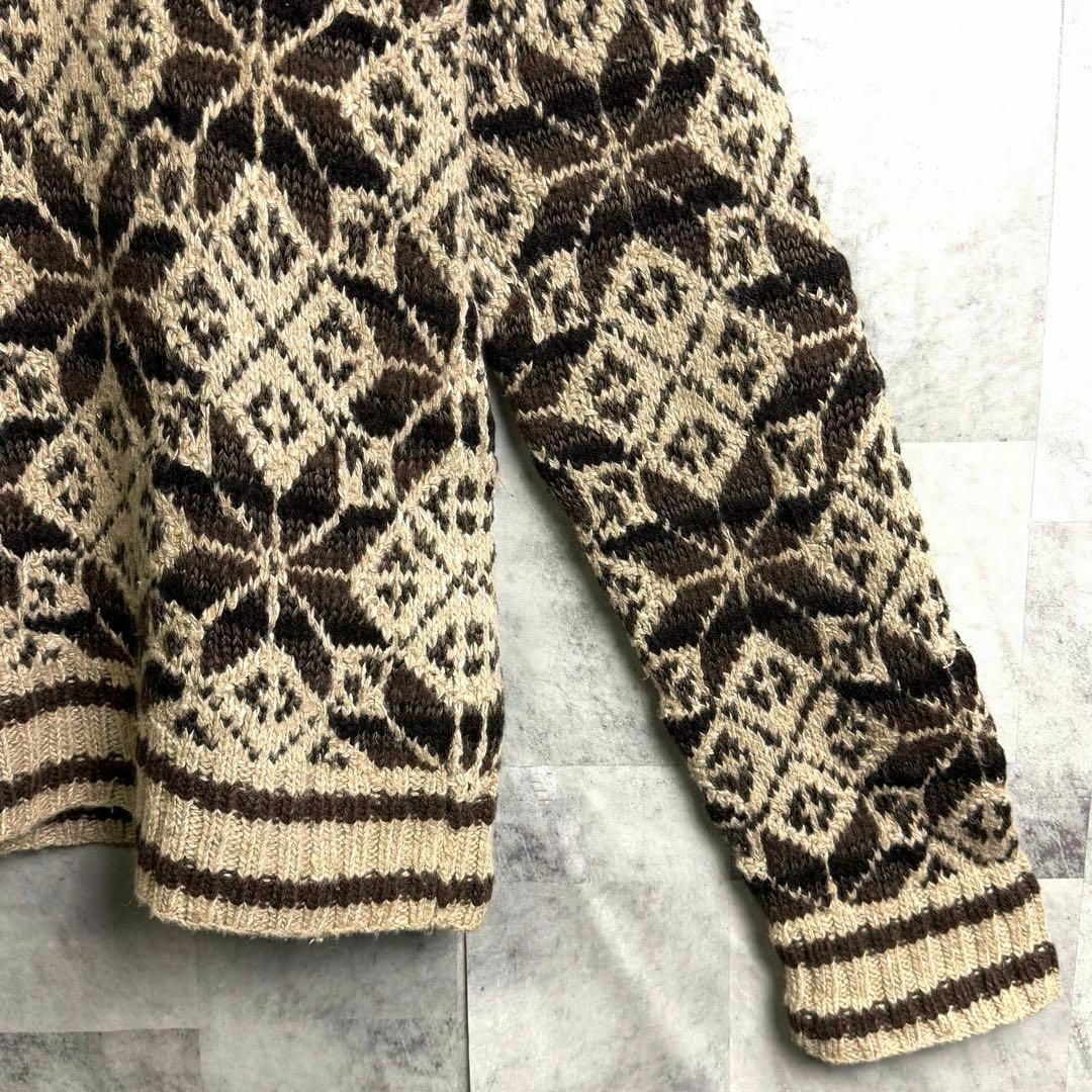 RRL - 希少 美品 ダブルアールエル 総柄 シルク混 ハンドニット RRL - 希少 美品 ダブルアールエル 総柄 シルク混 ハンドニット