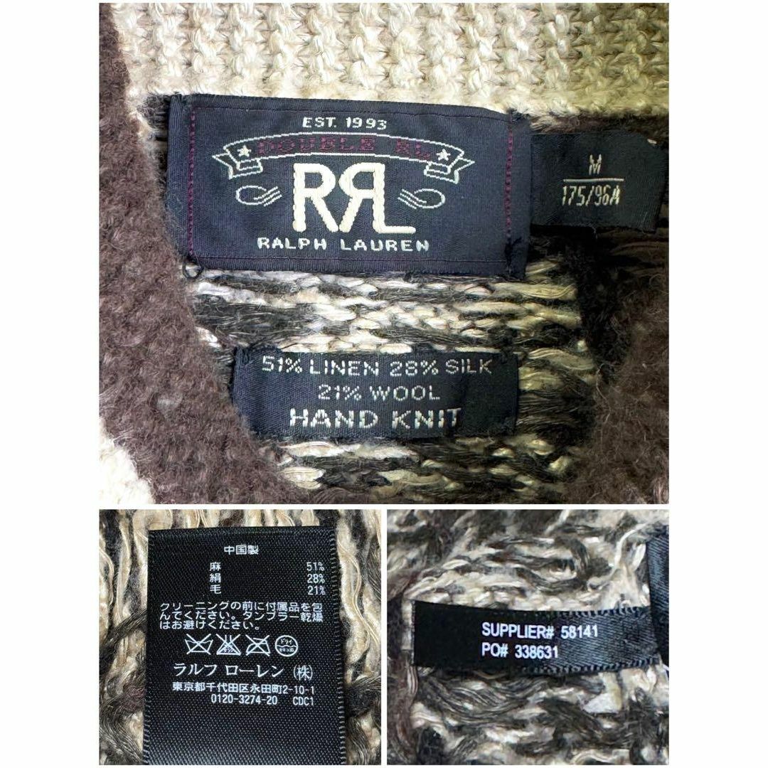 RRL - 希少 美品 ダブルアールエル 総柄 シルク混 ハンドニット RRL - 希少 美品 ダブルアールエル 総柄 シルク混 ハンドニット