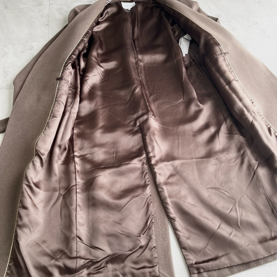 BEIGE, - 【極美品】BEIGE, アンゴラ混 ウールコート 2 ノー BEIGE, - 【極美品】BEIGE, アンゴラ混 ウールコート 2 ノー