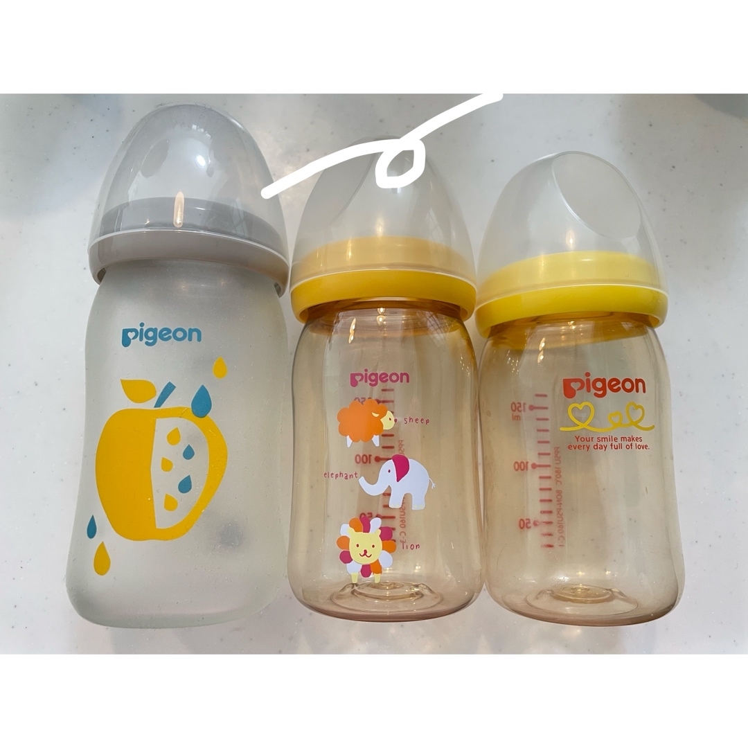 Pigeon(ピジョン)のPigeon 哺乳瓶 3本セット キッズ/ベビー/マタニティの授乳/お食事用品(哺乳ビン)の商品写真