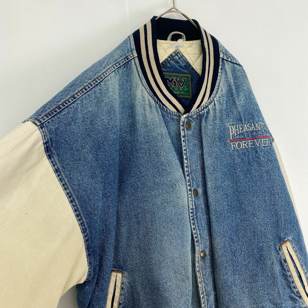 【海外限定】 デニム スタジャン ヴィンテージ メンズ3XL 90s スケーター 特大 ジャケット・アウター