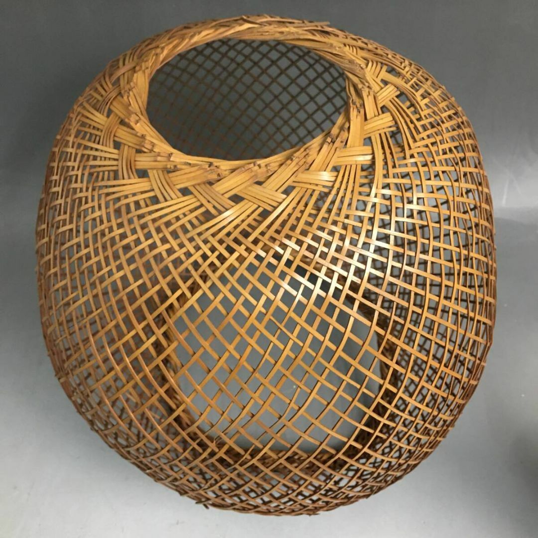 イ654 『宗全篭　竹編籠　花器　花入　花瓶　茶道具』 花入 虎竹 変編 宗全 籠 篭 茶道 t ms2008-33 : 月香園