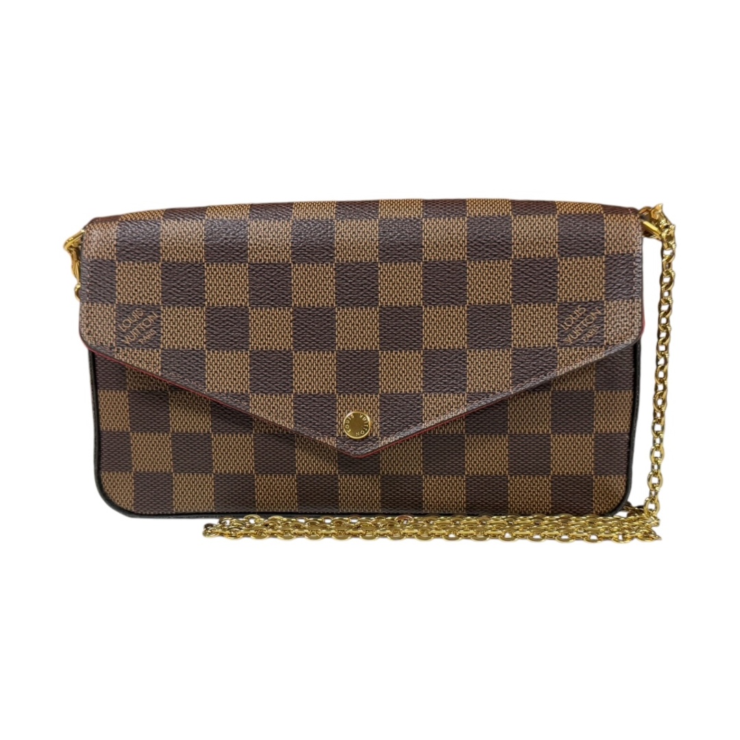 LOUIS VUITTON - ルイヴィトン ポシェットフェリシー ダミエ ショルダーバッグ ダミエキャンバス N40492 ブラウン レディース LOUIS VUITTON  中古