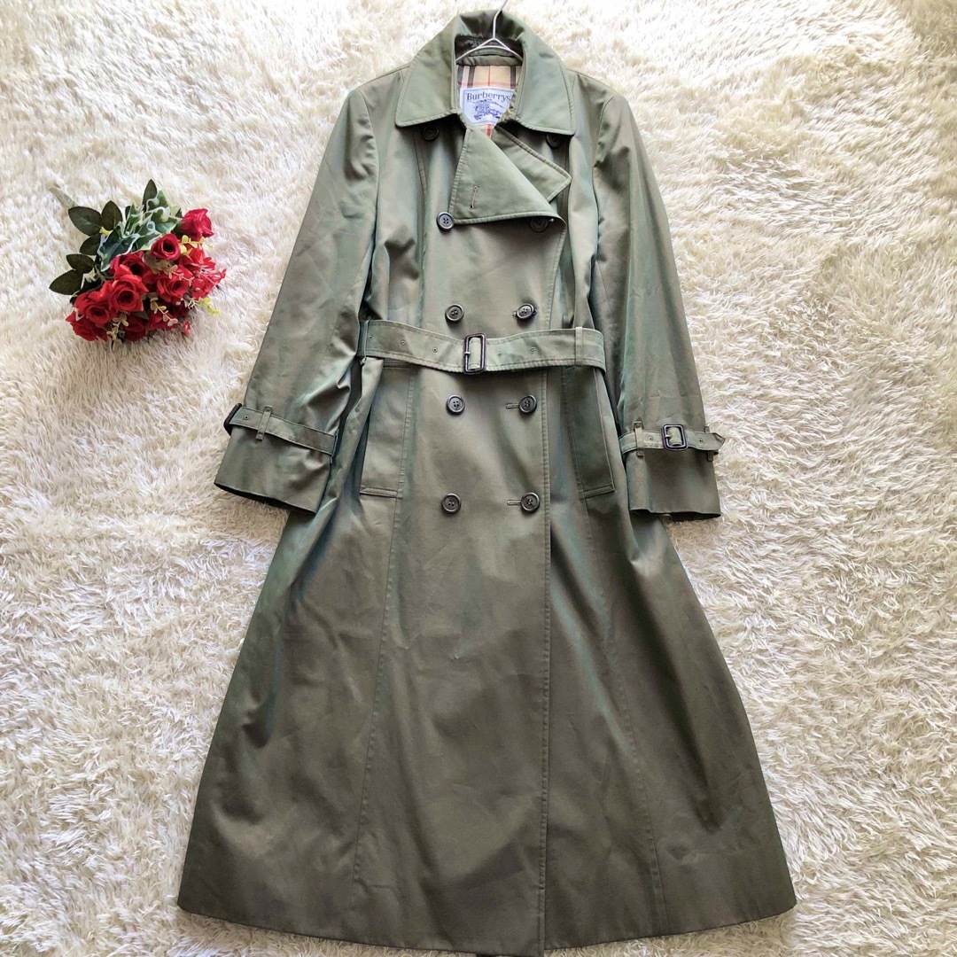 BURBERRY´S♪ノバチェックトレンチコート 玉虫色 ヴィンテージ L BURBERRY´S♪ノバチェックトレンチコート 玉虫色 ヴィンテージ L