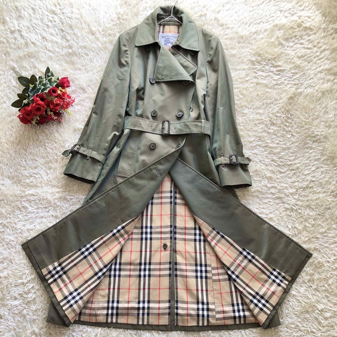 BURBERRY´S♪ノバチェックトレンチコート 玉虫色 ヴィンテージ L BURBERRY´S♪ノバチェックトレンチコート 玉虫色 ヴィンテージ L