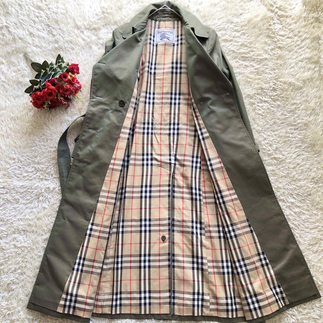 BURBERRY´S♪ノバチェックトレンチコート 玉虫色 ヴィンテージ L BURBERRY´S♪ノバチェックトレンチコート 玉虫色 ヴィンテージ L