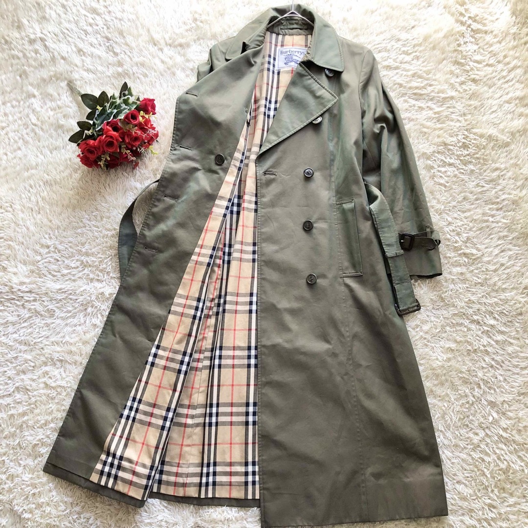 BURBERRY´S♪ノバチェックトレンチコート 玉虫色 ヴィンテージ L BURBERRY´S♪ノバチェックトレンチコート 玉虫色 ヴィンテージ L