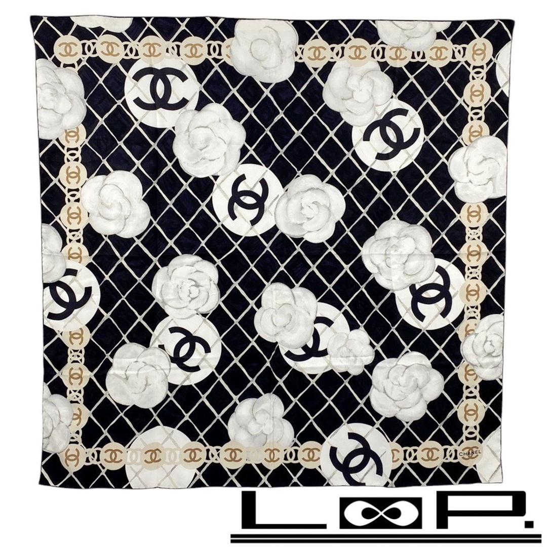 CHANEL - □美品□ シャネル スカーフ カメリア ココマーク CHANEL - □美品□ シャネル スカーフ カメリア ココマーク