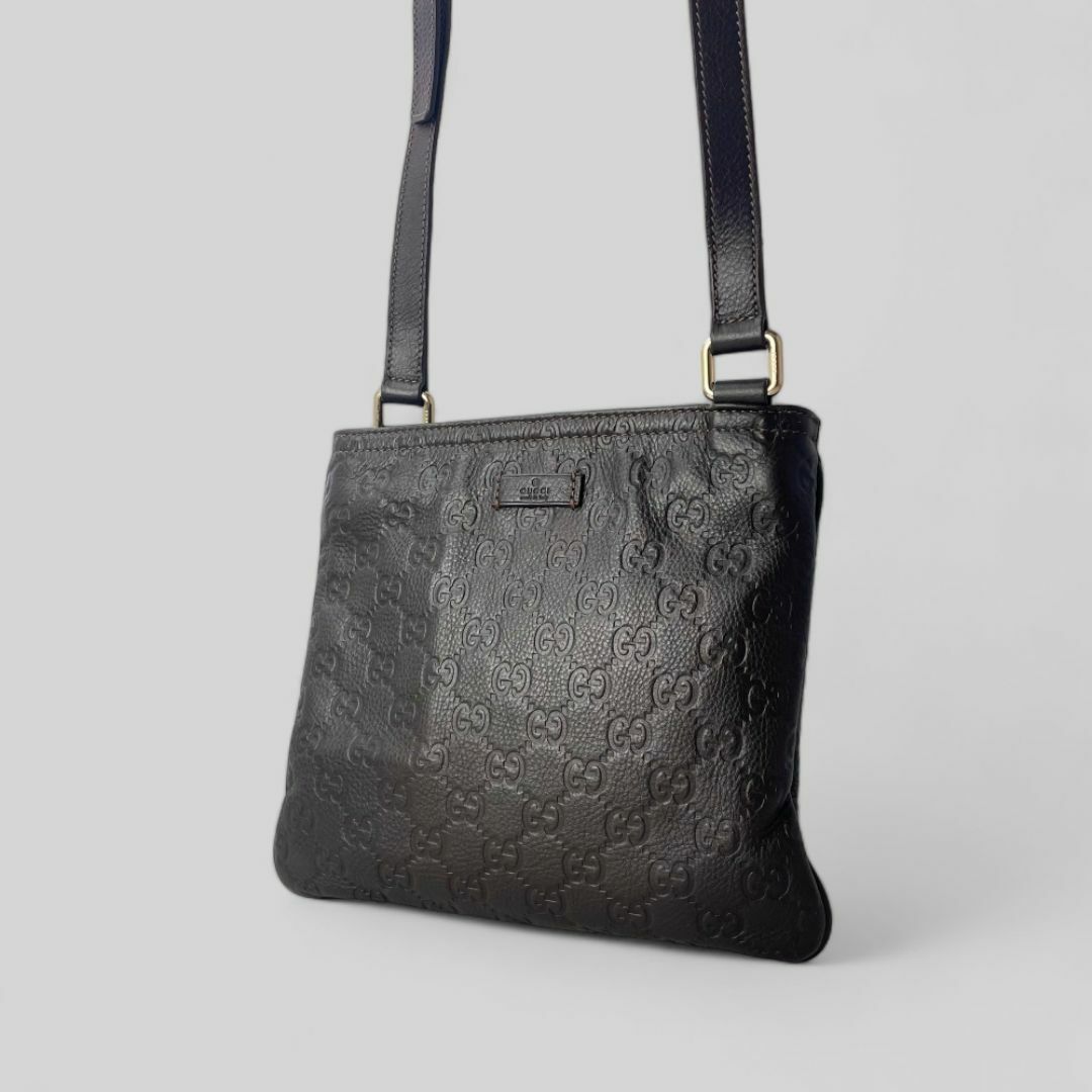 □GUCCI・グッチ□シマレザー GG柄 高級ライン ショルダーバッグ □GUCCI・グッチ□シマレザー GG柄 高級ライン ショルダーバッグ