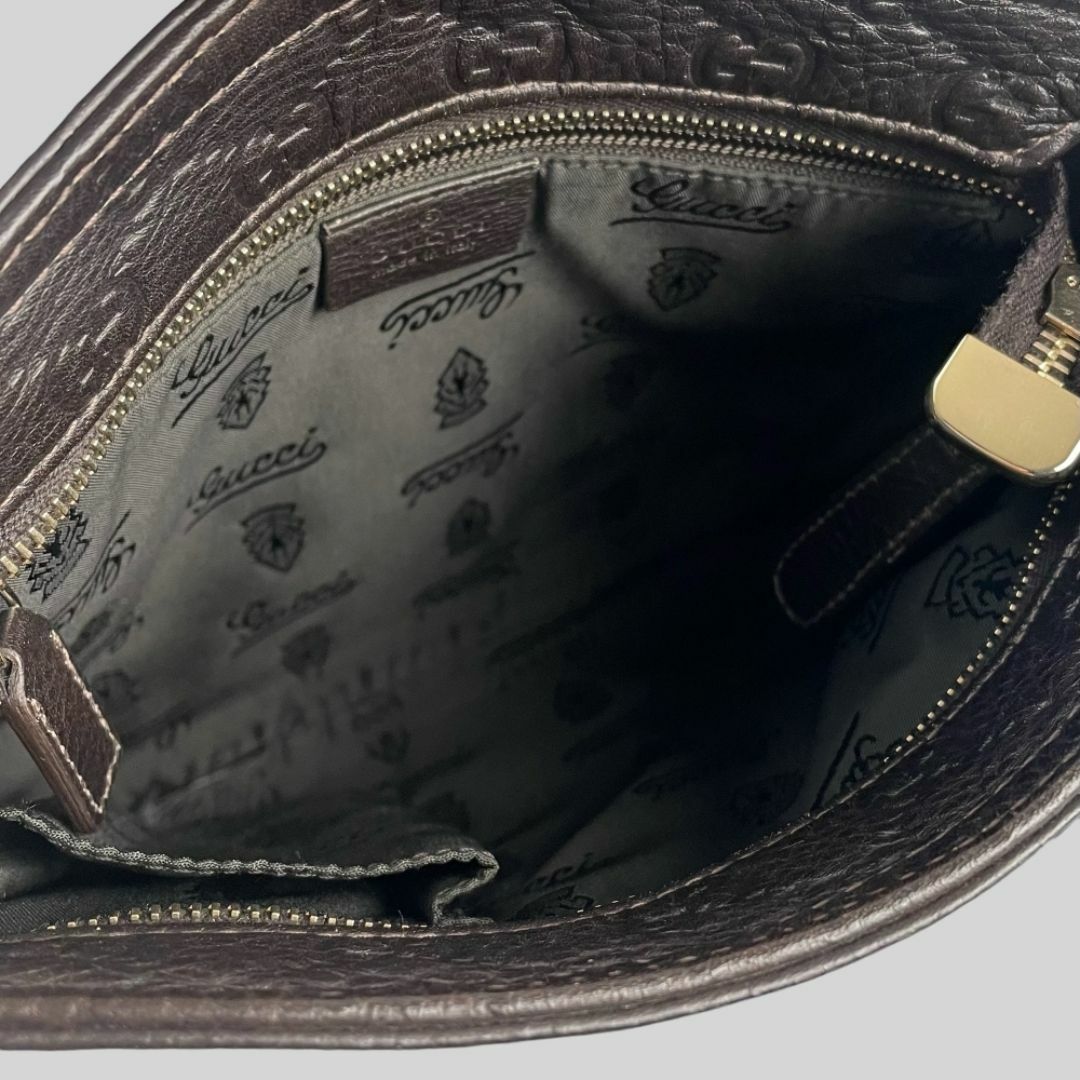 □GUCCI・グッチ□シマレザー GG柄 高級ライン ショルダーバッグ □GUCCI・グッチ□シマレザー GG柄 高級ライン ショルダーバッグ