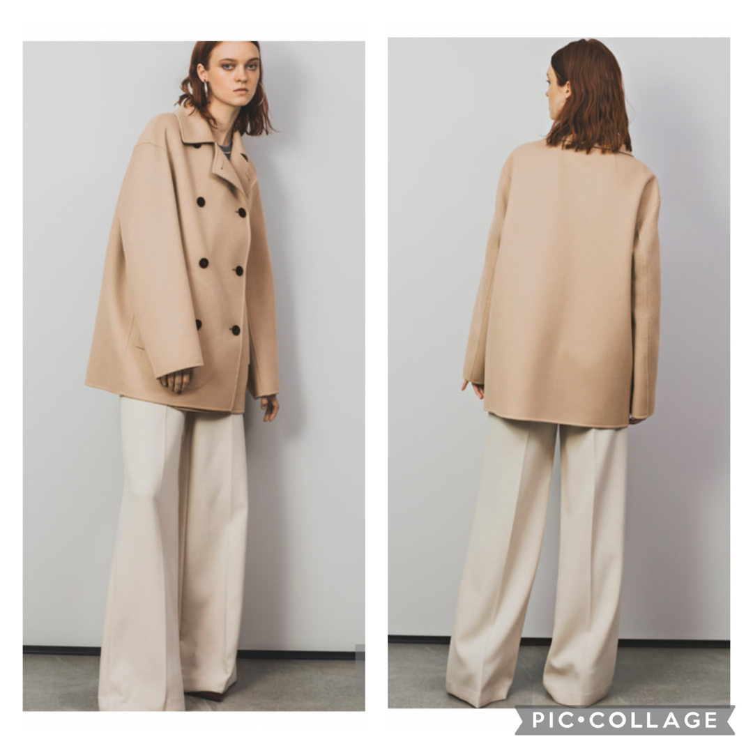Theory セオリー カシミヤ混 ミドル丈 コート ベージュ Theory セオリー カシミヤ混 ミドル丈 コート ベージュ