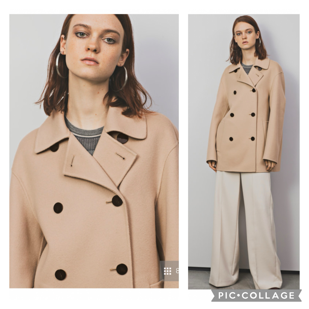 Theory セオリー カシミヤ混 ミドル丈 コート ベージュ Theory セオリー カシミヤ混 ミドル丈 コート ベージュ