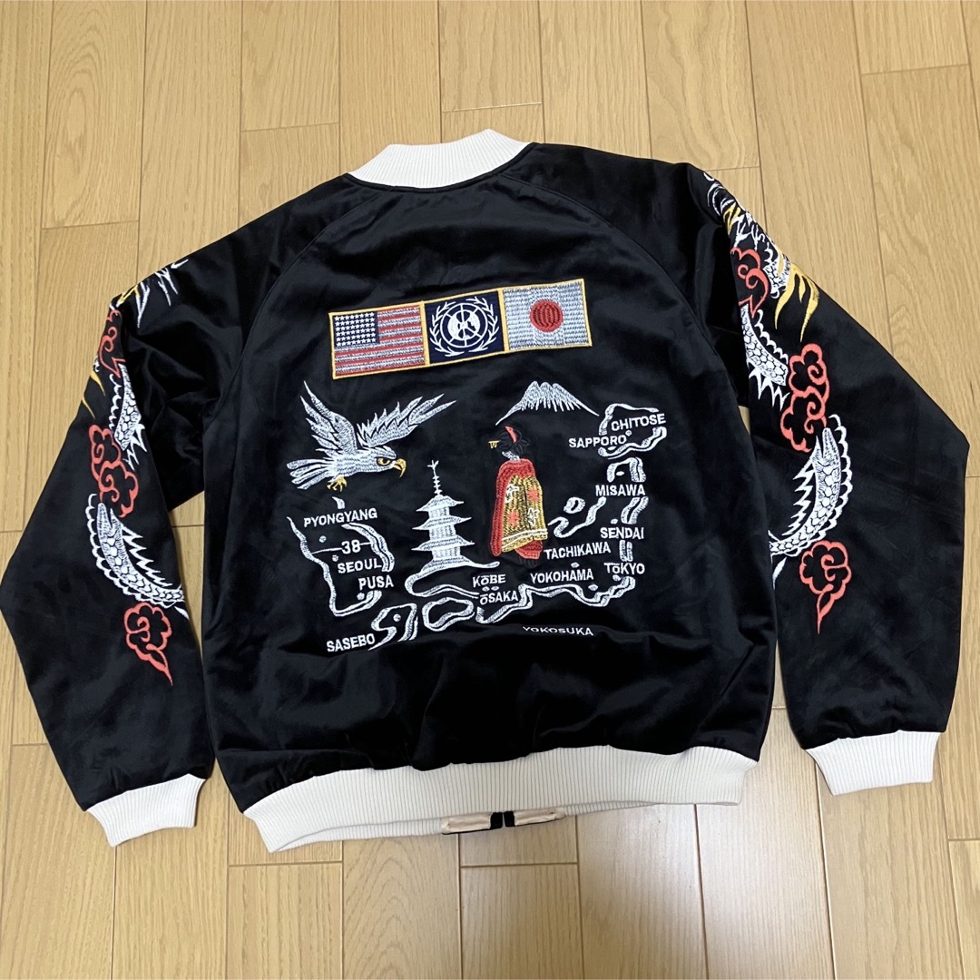 HOUSTON - 新品 スカジャン 別珍 ヒューストン ベルベット 黒 HOUSTON - 新品 スカジャン 別珍 ヒューストン ベルベット 黒