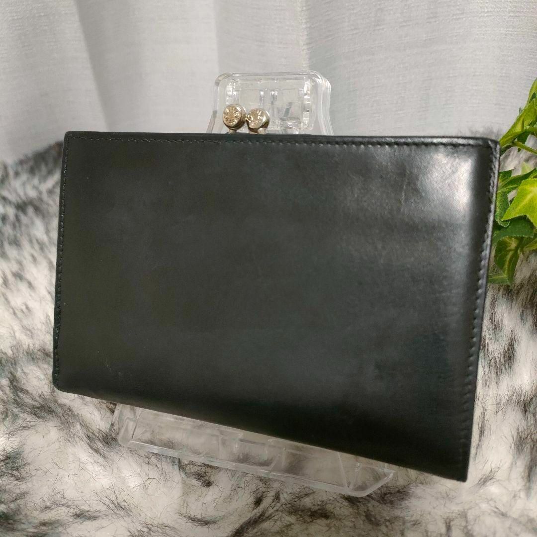 CELINE - CELINE 二つ折り財布 がま口 ブラック ガンチーニ CELINE - CELINE 二つ折り財布 がま口 ブラック ガンチーニ