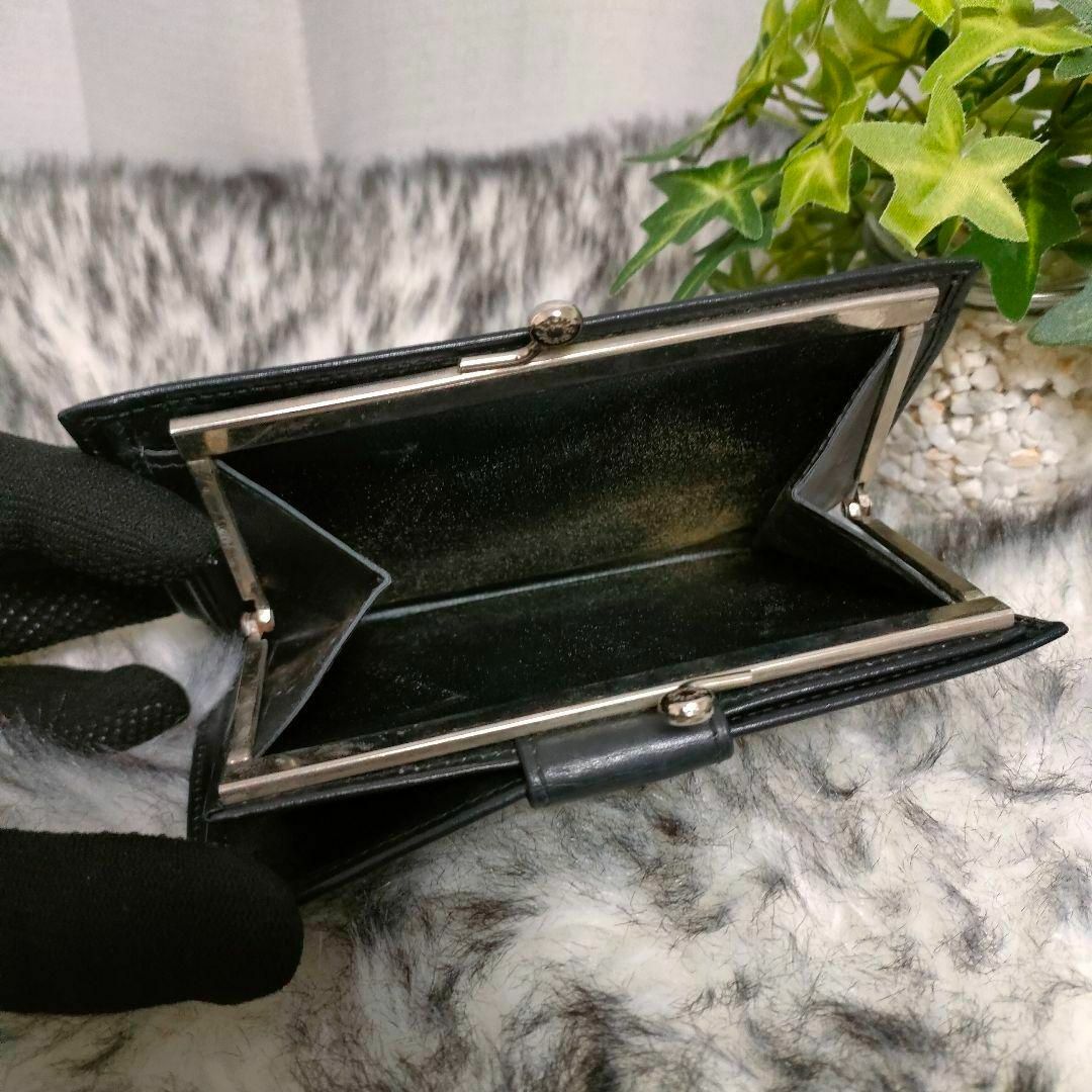 CELINE - CELINE 二つ折り財布 がま口 ブラック ガンチーニ CELINE - CELINE 二つ折り財布 がま口 ブラック ガンチーニ
