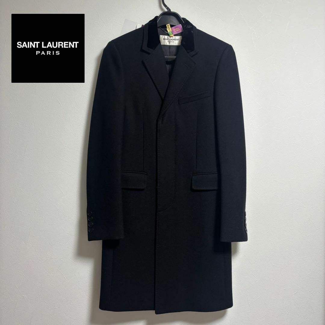 SAINT LAURENT - 極美品 SAINT LAURENT PARIS チェスターコート SAINT LAURENT - 極美品 SAINT LAURENT PARIS チェスターコート