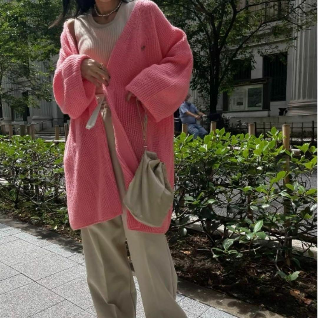 Ameri VINTAGE - 完売品UND SOLID LONG STRAIGHT KNIT CARDIGAN
