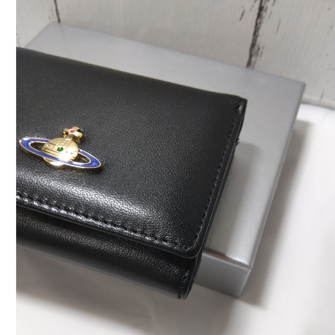 ショッパー付き】Vivienne Westwood 三つ折り財布 ブラック ショッパー付き】Vivienne Westwood 三つ折り財布 ブラック