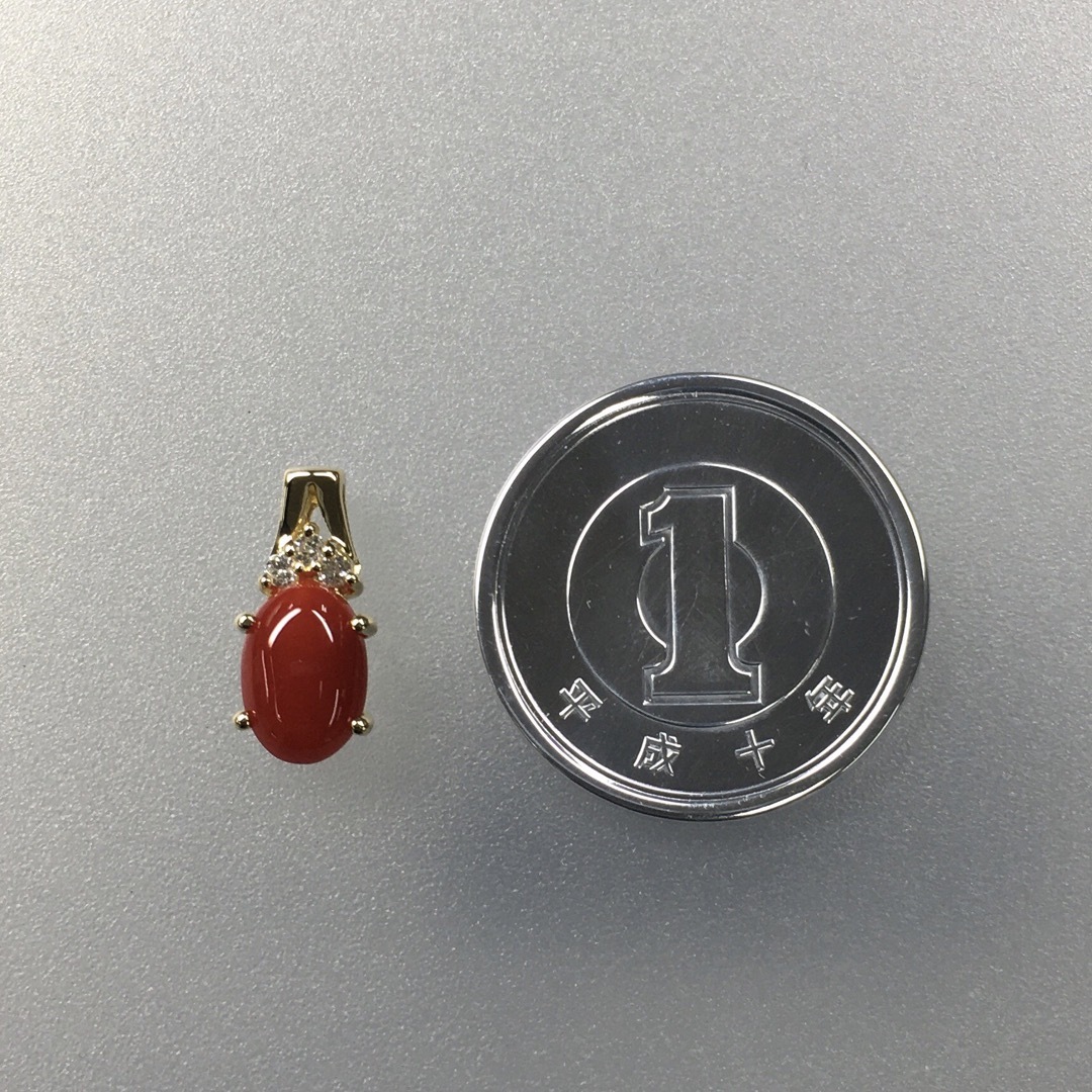 K18 血赤珊瑚 デザインペンダント 0.72ct K18 血赤珊瑚 デザインペンダント 0.72ct