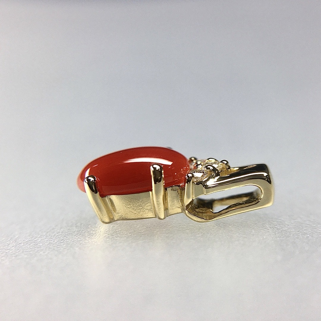 K18 血赤珊瑚 デザインペンダント 0.72ct K18 血赤珊瑚 デザインペンダント 0.72ct