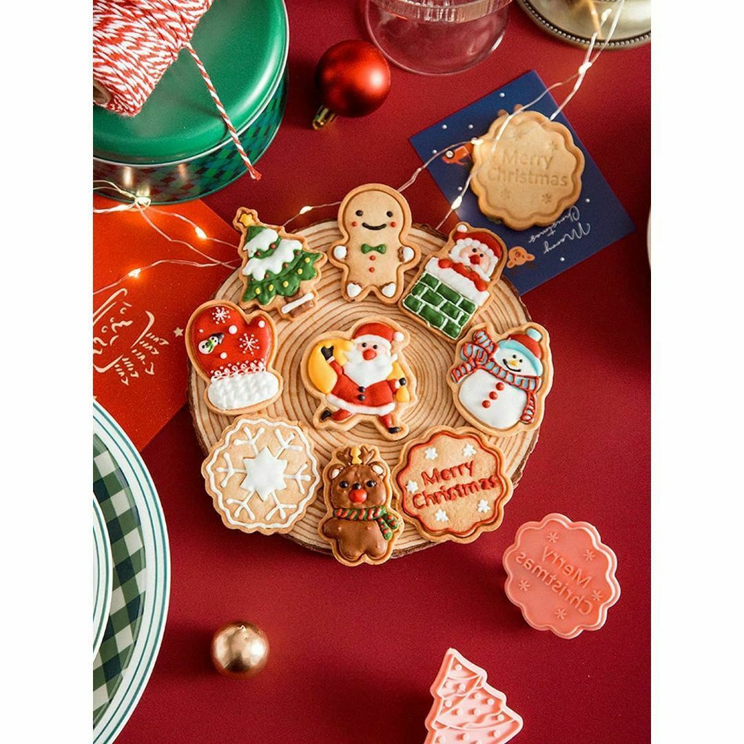 クッキー型 8個セット クリスマス クッキー型抜き サンタクロース 
