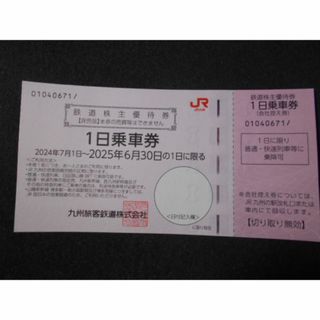JR九州　株主優待券　鉄道1日乗車券1枚(鉄道乗車券)