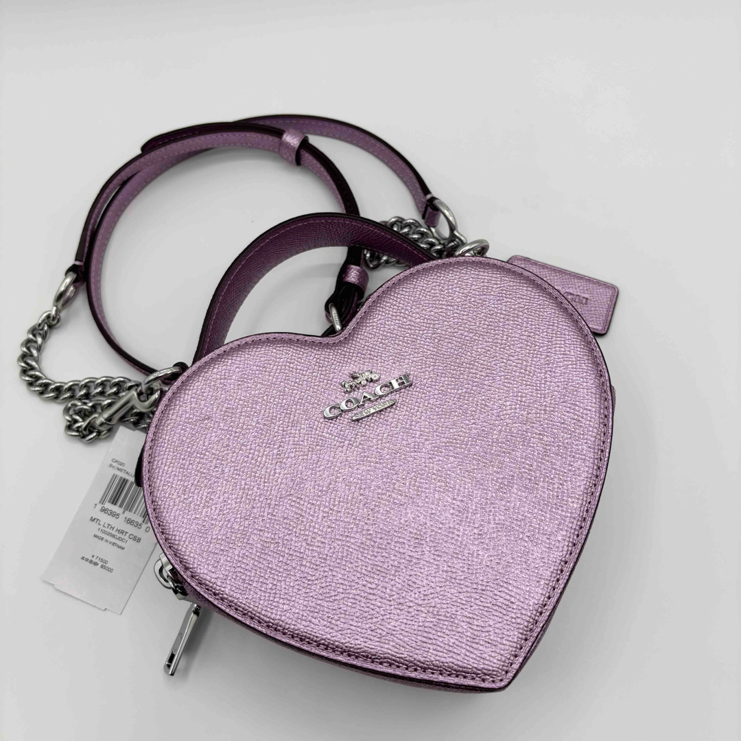 COACH - 【COACH☆新品】ハート クロスボディ!メタリックピンク COACH - 【COACH☆新品】ハート クロスボディ!メタリックピンク