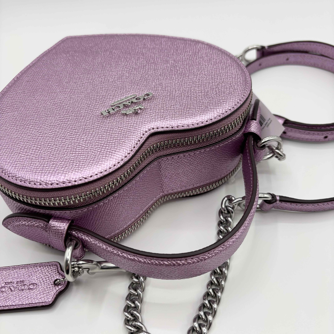 COACH - 【COACH☆新品】ハート クロスボディ!メタリックピンク COACH - 【COACH☆新品】ハート クロスボディ!メタリックピンク