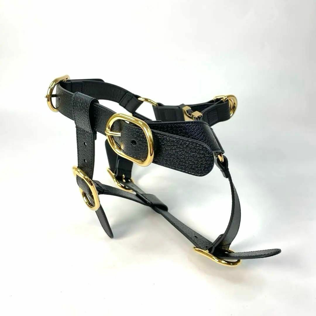 未使用 グッチ GUCCI 695253 ペットハーネス L レザー 未使用 グッチ GUCCI 695253 ペットハーネス L レザー