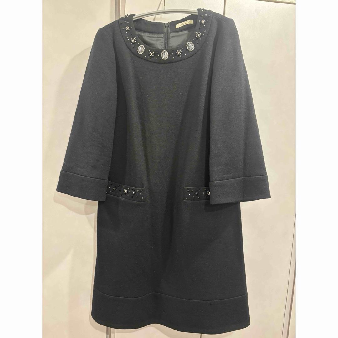 Aveniretoile(アベニールエトワール)のAveniretoile♡アベニールエトワール♡ビジュー付長袖ワンピース レディースのワンピース(ひざ丈ワンピース)の商品写真