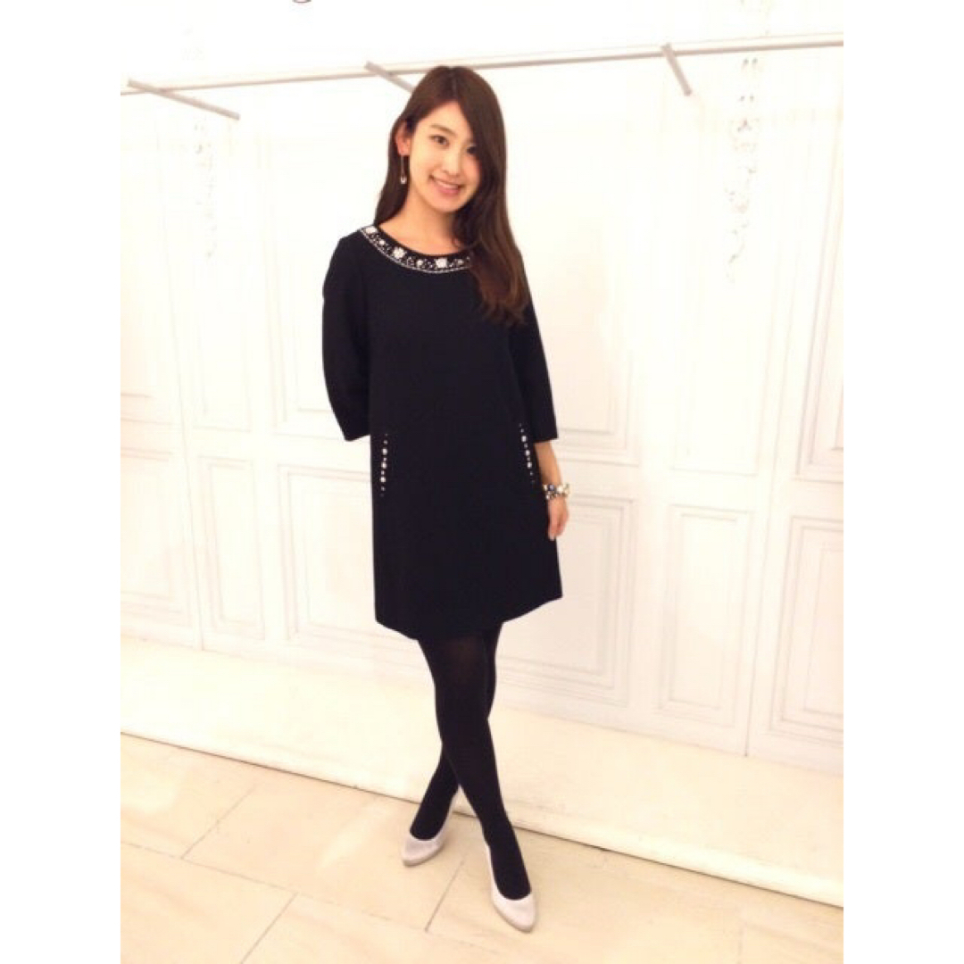 Aveniretoile(アベニールエトワール)のAveniretoile♡アベニールエトワール♡ビジュー付長袖ワンピース レディースのワンピース(ひざ丈ワンピース)の商品写真