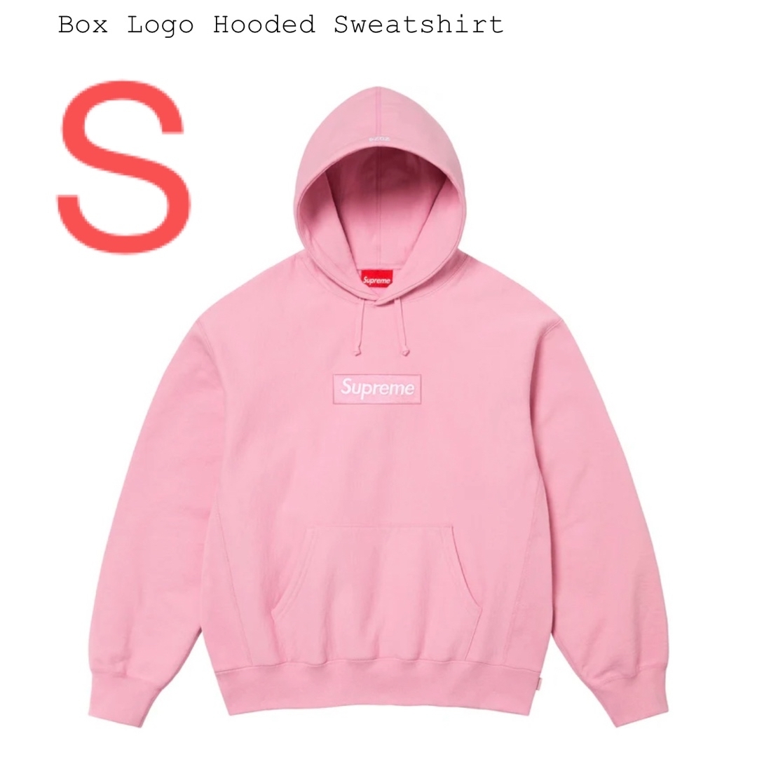 Supreme Box Logo Hooded Sweatshirt ピンク