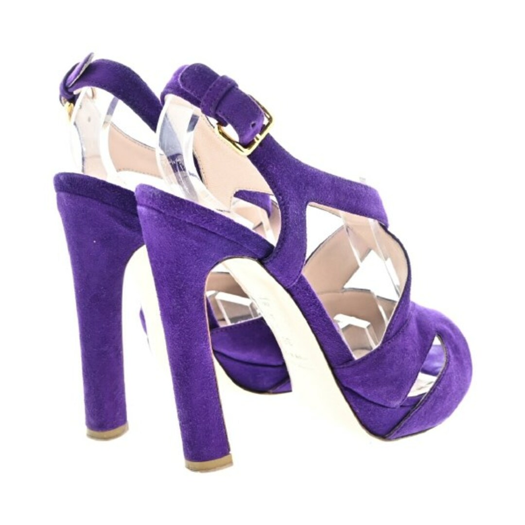 Miu Miu ミュウミュウ サンダル 36 1/2(23.5cm位) 紫 【古着】 Miu Miu ミュウミュウ サンダル 36 1/2(23.5cm位) 紫 【古着】