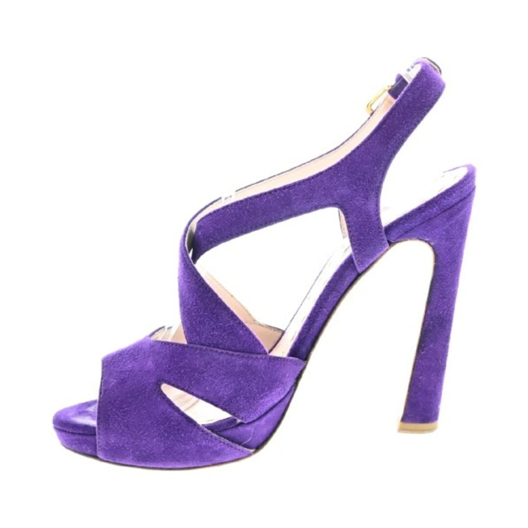 Miu Miu ミュウミュウ サンダル 36 1/2(23.5cm位) 紫 【古着】 Miu Miu ミュウミュウ サンダル 36 1/2(23.5cm位) 紫 【古着】