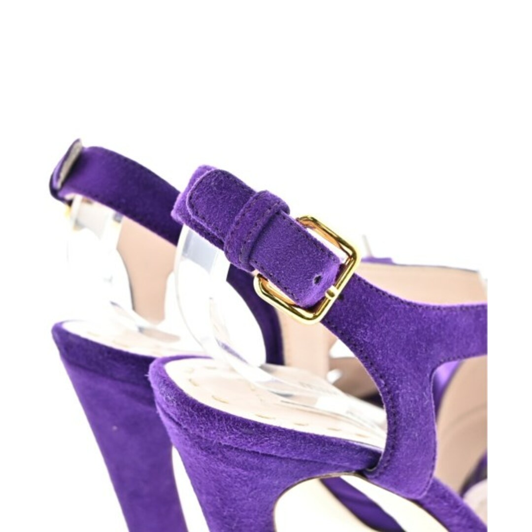 Miu Miu ミュウミュウ サンダル 36 1/2(23.5cm位) 紫 【古着】 Miu Miu ミュウミュウ サンダル 36 1/2(23.5cm位) 紫 【古着】