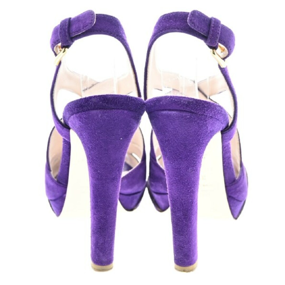 Miu Miu ミュウミュウ サンダル 36 1/2(23.5cm位) 紫 【古着】 Miu Miu ミュウミュウ サンダル 36 1/2(23.5cm位) 紫 【古着】