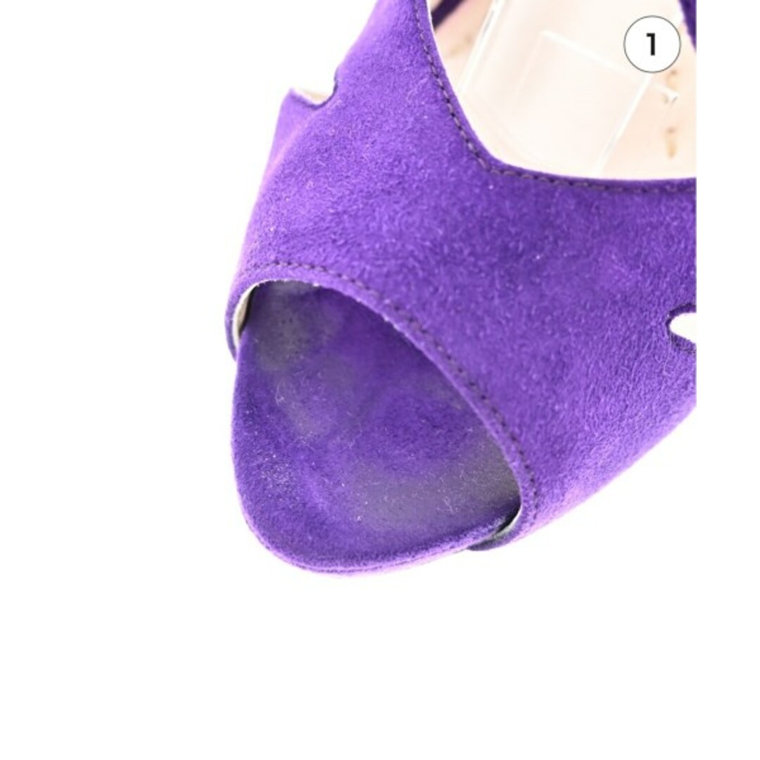 Miu Miu ミュウミュウ サンダル 36 1/2(23.5cm位) 紫 【古着】 Miu Miu ミュウミュウ サンダル 36 1/2(23.5cm位) 紫 【古着】