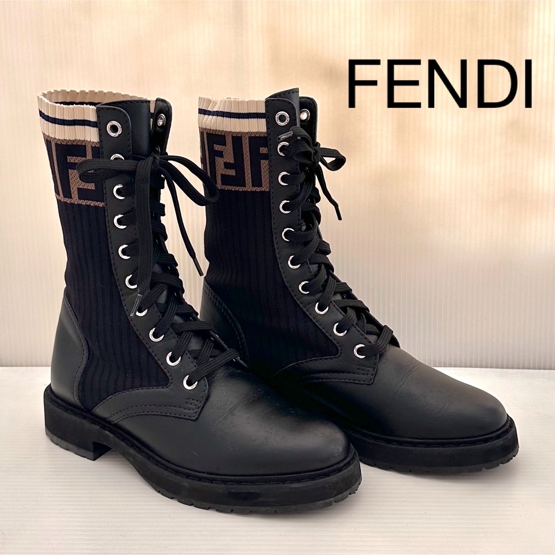 FENDI フェンディ リブ ストレッチファブリックバイカー FENDI フェンディ リブ ストレッチファブリックバイカー