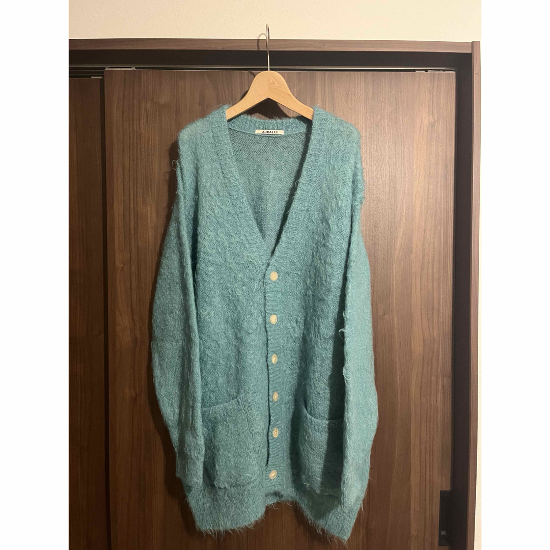 BRUSHED SUPER KID MOHAIR KNIT CARDIGAN BRUSHED SUPER KID MOHAIR KNIT CARDIGAN