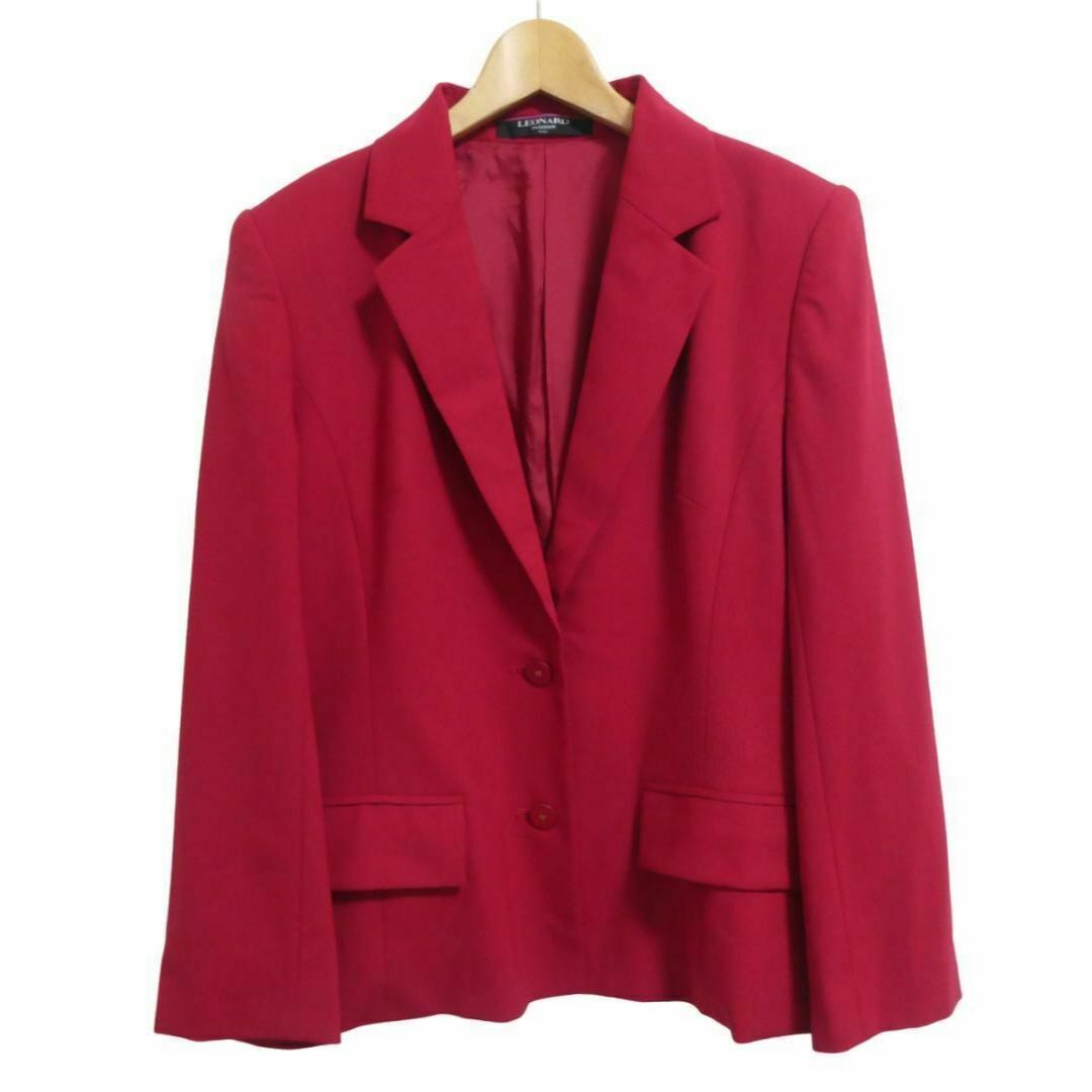 美品 LEONARD FASHION シングル 膝丈 セットアップ スーツ 美品 LEONARD FASHION シングル 膝丈 セットアップ スーツ