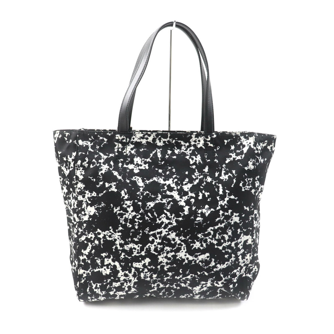Bally - 極美品★BALLY バリー WOLFSON TOTE ロゴ金具付 総柄 レザー使い 大型 トートバッグ ブラック ホワイト 保存袋付き イタリア製 レディース