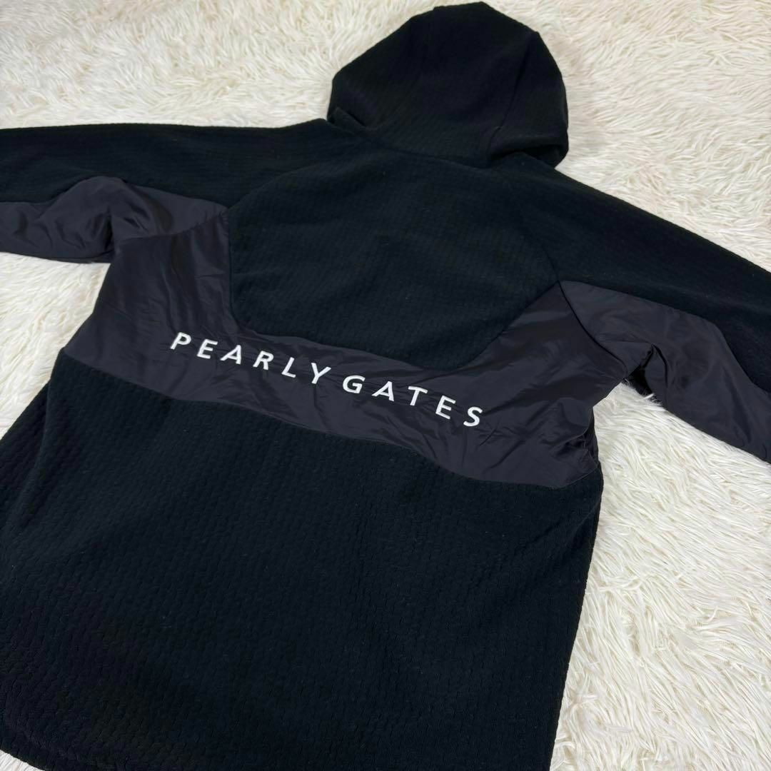 美品✨PEARLY GATES フルジップジャケット 黒 撥水 防水 サイズ5 美品✨PEARLY GATES フルジップジャケット 黒 撥水 防水 サイズ5