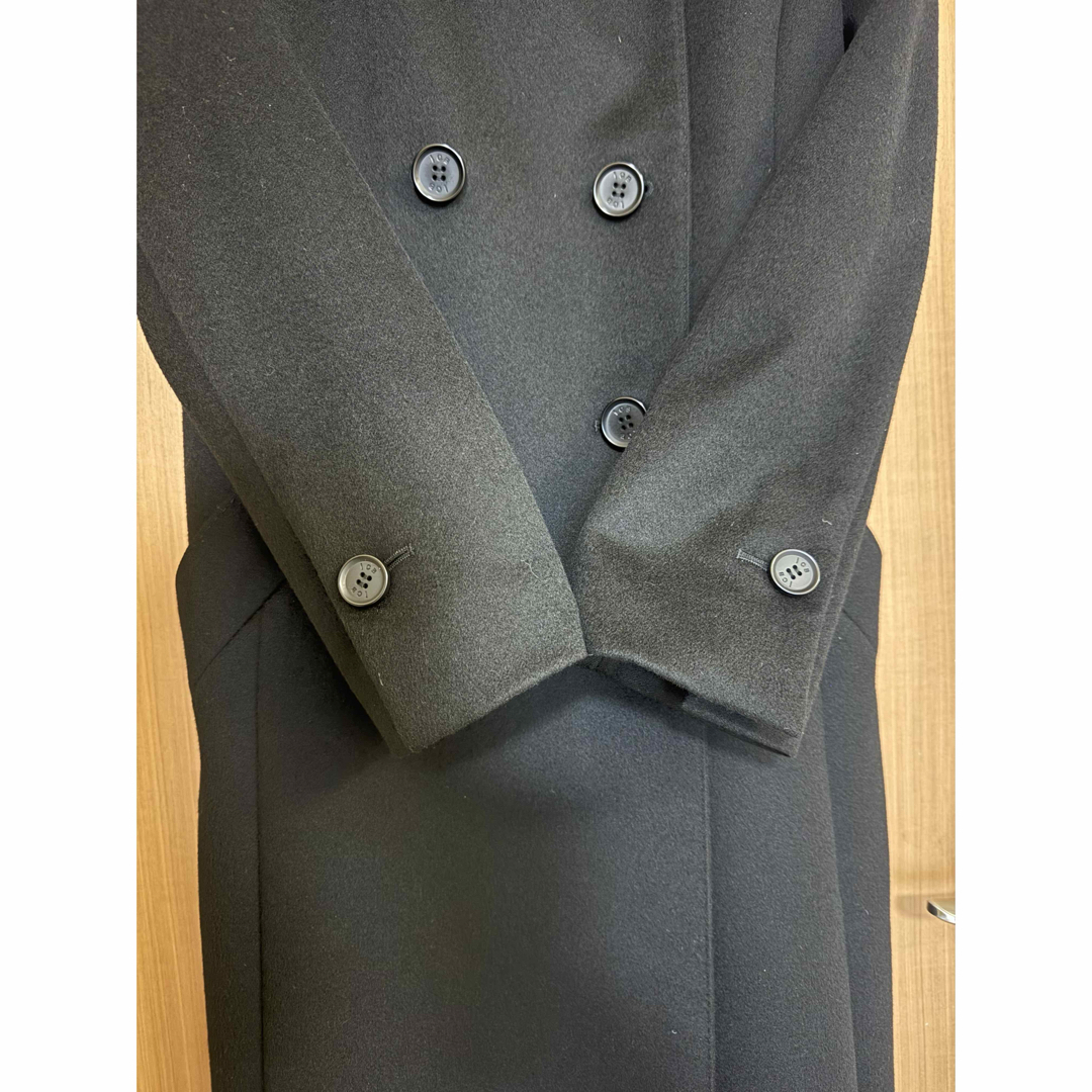 美品 iCB カシミヤ100% ロングコート BLACK コートカバー付き 美品 iCB カシミヤ100% ロングコート BLACK コートカバー付き